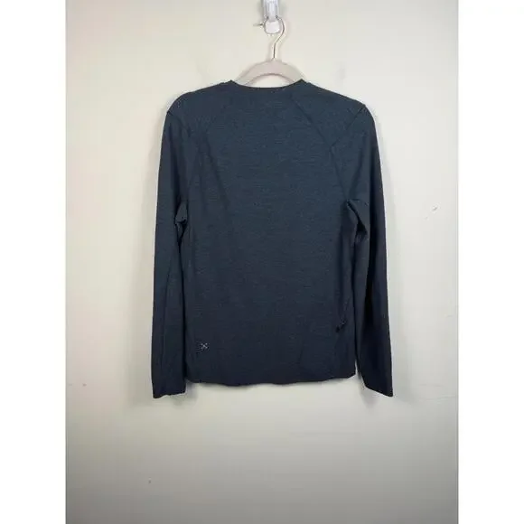 Lululemon Shirt Mens S Small Heathered Blue Surge Warm Long Sleeve Running Train - Picture 2 of 5